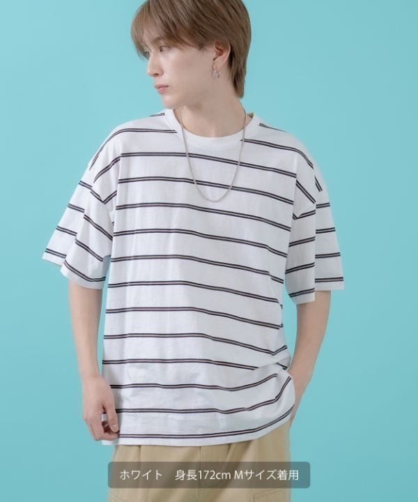 マルチボーダー半袖Tシャツ