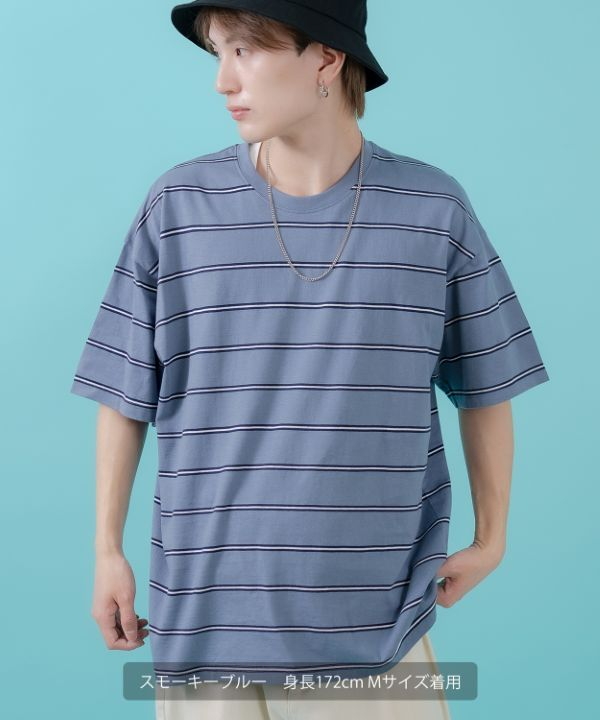 マルチボーダー半袖Tシャツ