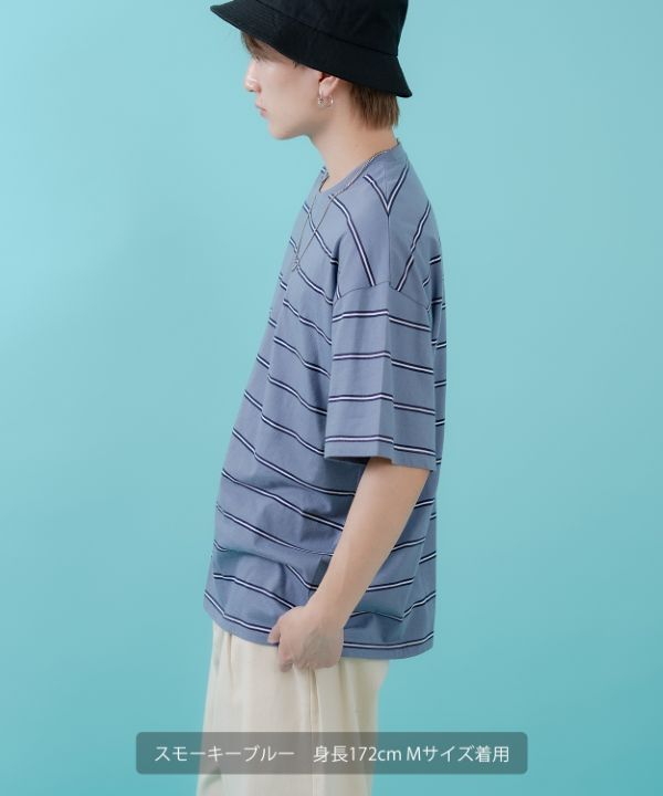 マルチボーダー半袖Tシャツ