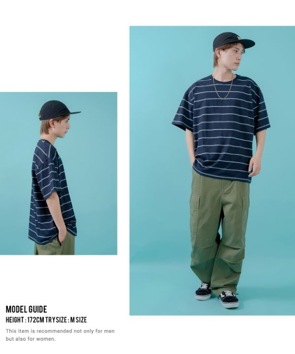 マルチボーダー半袖Tシャツ