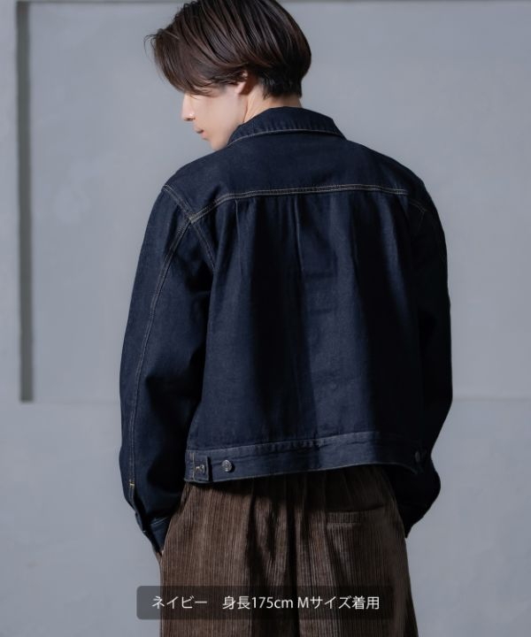 10ozデニムショート丈ジージャン