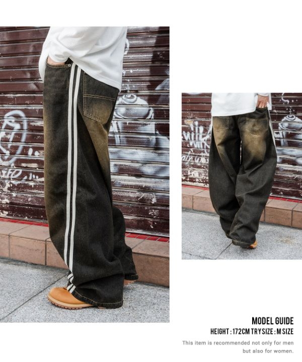 scuffers サイドラインデニムパンツ 新品タグ付き scuffers サイドラインデニムパンツ 新品タグ付き