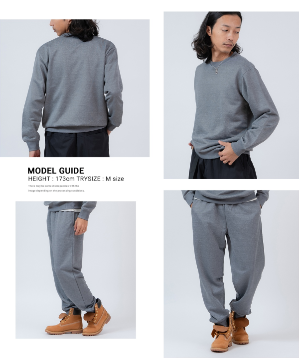 スムース裏毛トレーナー＆ジョガーパンツセットアップ
