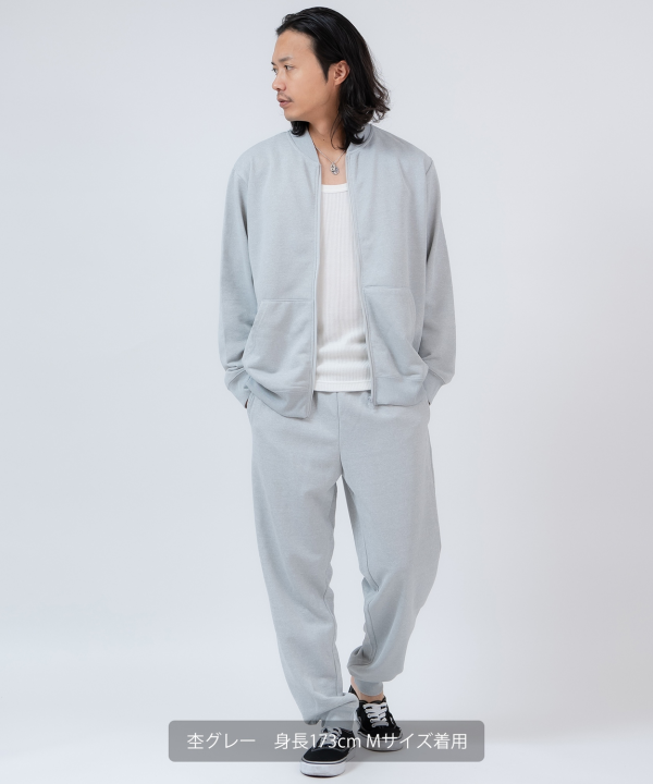 MARK&LONA ジャージ セットアップ ブルゾン パンツ スムース裏毛ブルゾン＆ジョガーパンツセットアップ