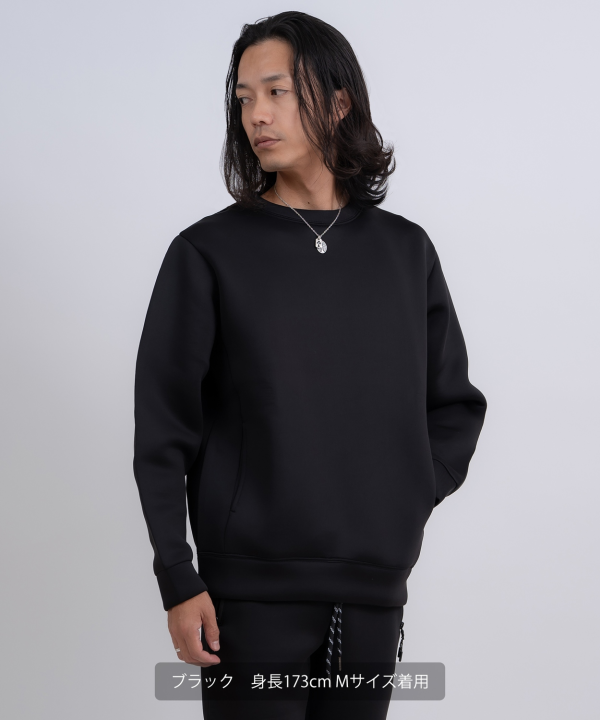 【新品未使用】peate ブラックトレーナー ダンボールトレーナー