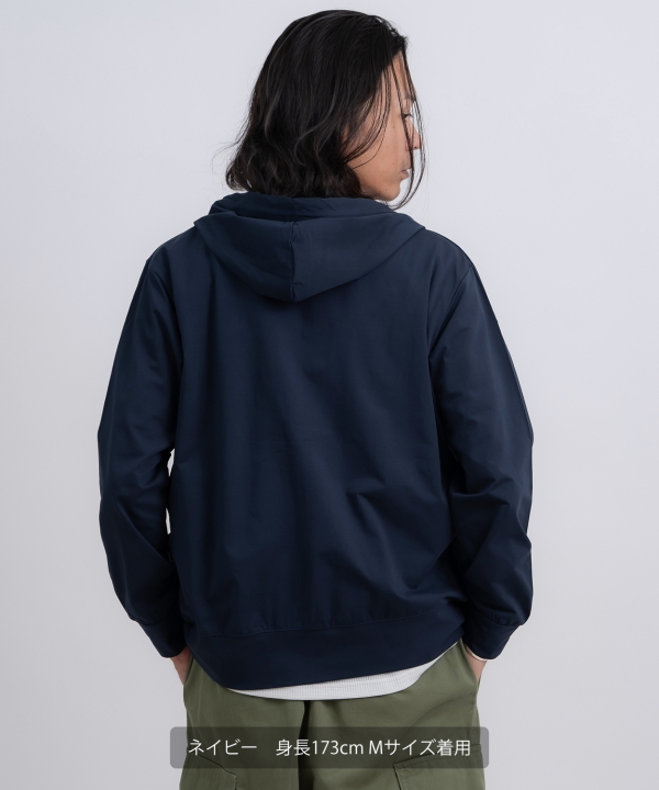 ストレッチ天竺ジャージジップパーカー