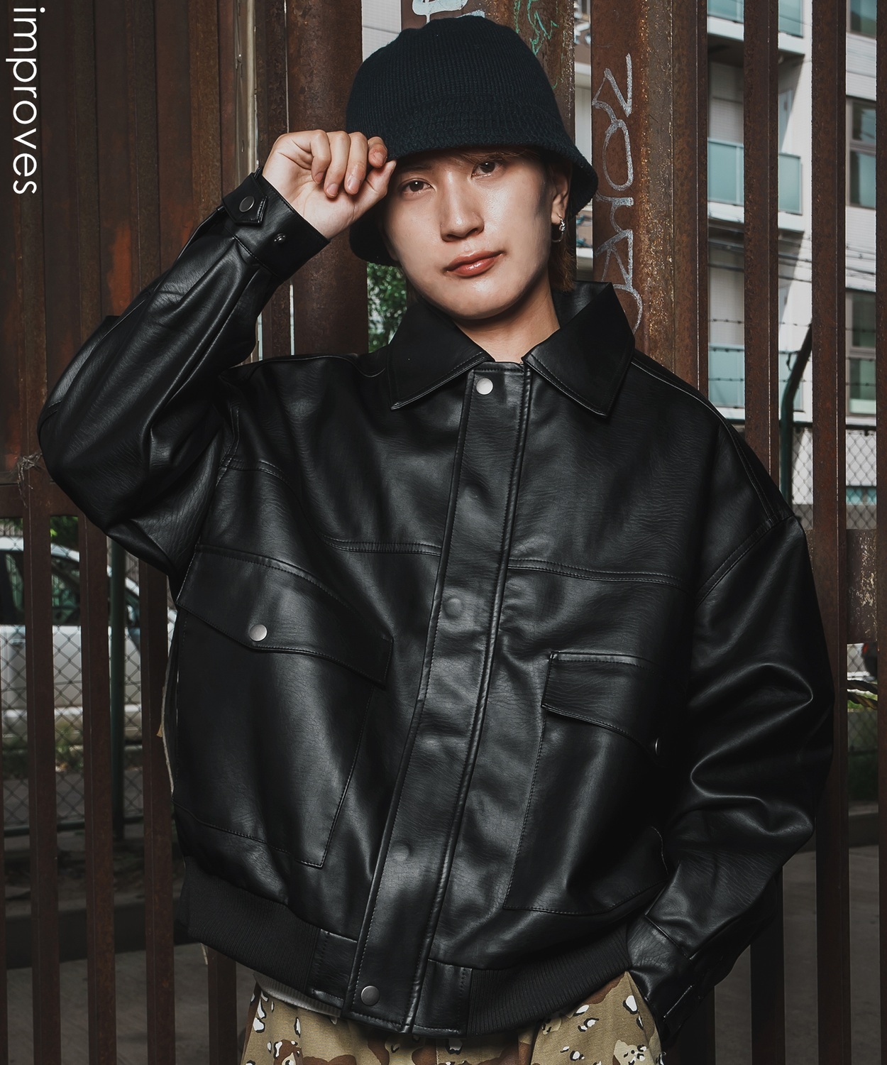ジャケット・アウター archive multi pocket Leather jacket y2k Vintage Y2k Coat with Pocket Acubi Preppy Drawstring Jacket for