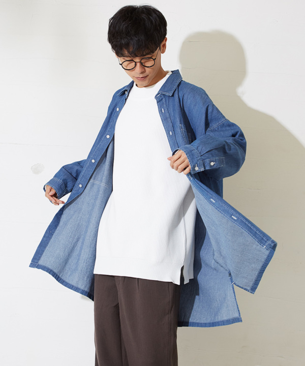 ビッグシルエットデニムシャツ