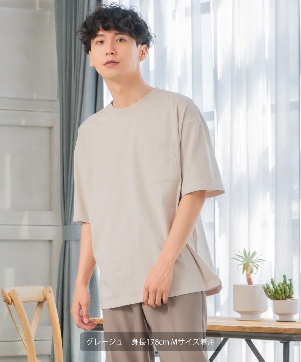 SIDEWAYSTANCE】半袖ポケット付きスリットTシャツ
