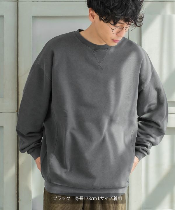 OVY ピグメント スウェット ブラック Ｌ新品未使用 トレーナー スウェット 「FVLMEN」Pigment processing sweat pullover