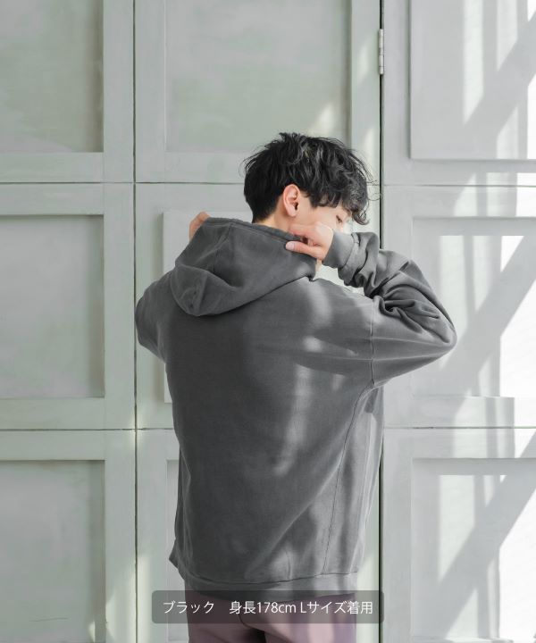 SIDEWAYSTANCE】ピグメントスウェットプルパーカー