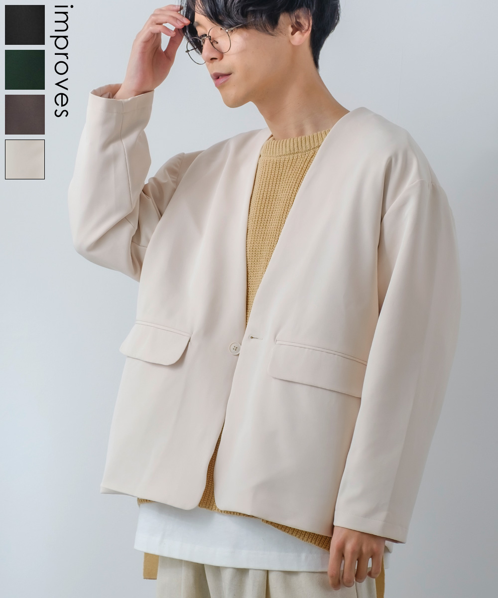 J659新品J.PRESS ストレッチノーカラージャケット13号￥28050