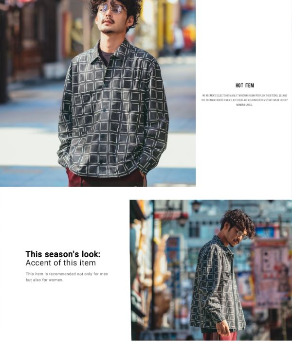 improves】長袖フェイクスウェード総柄シャツ