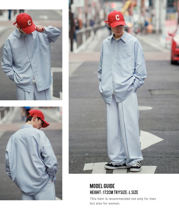 E'S 青白ストライプ 長袖Tシャツ L Amazon.co.jp: CEETY シャツ メンズ 長袖 青白 ストライプシャツ