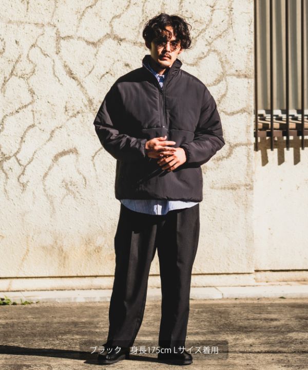 UAU】ハーフジップパフジャケット