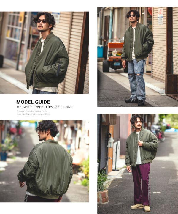 ジャケット・アウター voaaov MA-1 VOAAOV】 JAZZ NEP BROKEN TWILL MA-1 Blouson（MA-1）｜VOAAOV
