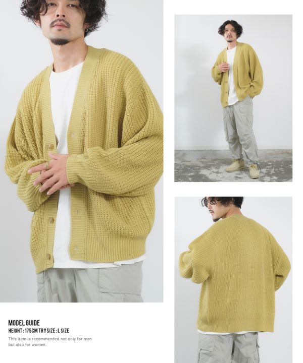 即完売 plage VERSE 畦編みカーディガン NULL】畦編みニットカーディガン