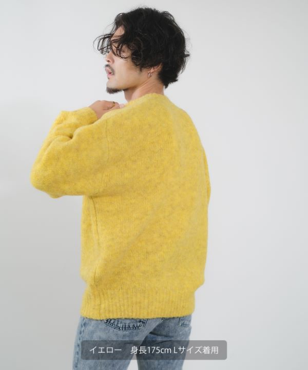 NULL】ブークレクルーネックニット