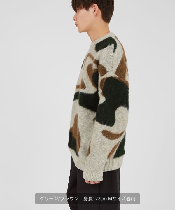 improves】マーブルシャギーニット