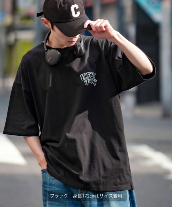 SIDEWAYSTANCE】半袖ゴーストバスターズプリントTシャツ