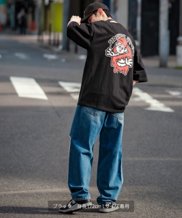 SIDEWAYSTANCE】半袖ゴーストバスターズプリントTシャツ