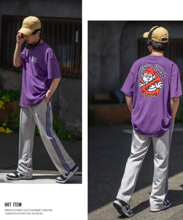 半袖Tシャツ メンズ ゴーストポートレート SIDEWAYSTANCE】半袖ゴーストバスターズプリントTシャツ