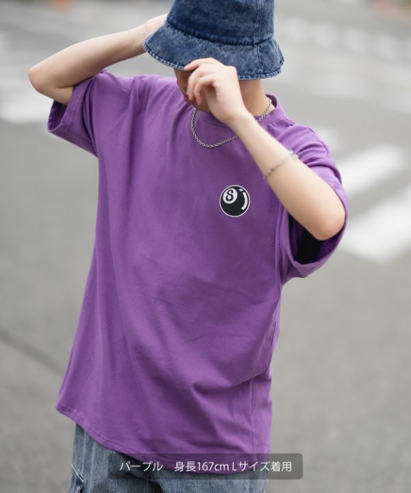 SIDEWAYSTANCE】半袖ボールプリントTシャツ