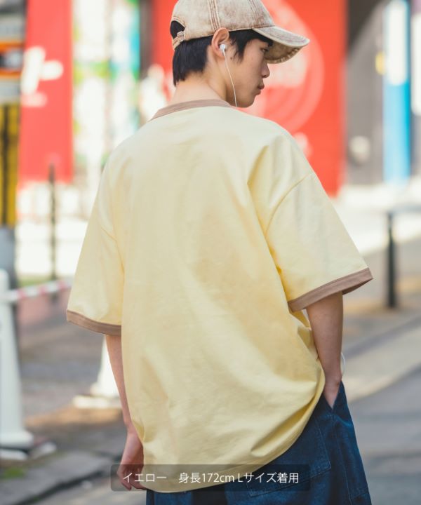 SIDEWAYSTANCE】サガラロゴ半袖リンガーTシャツ