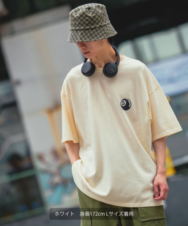 SIDEWAYSTANCE】半袖SボールピグメントTシャツ
