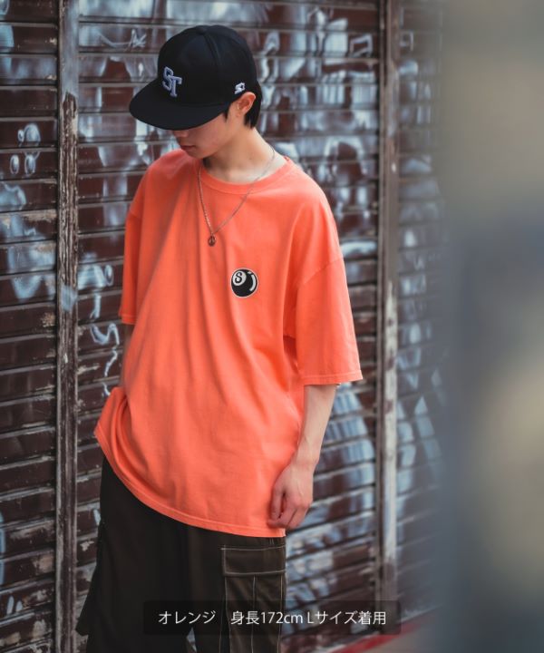 SIDEWAYSTANCE】半袖SボールピグメントTシャツ