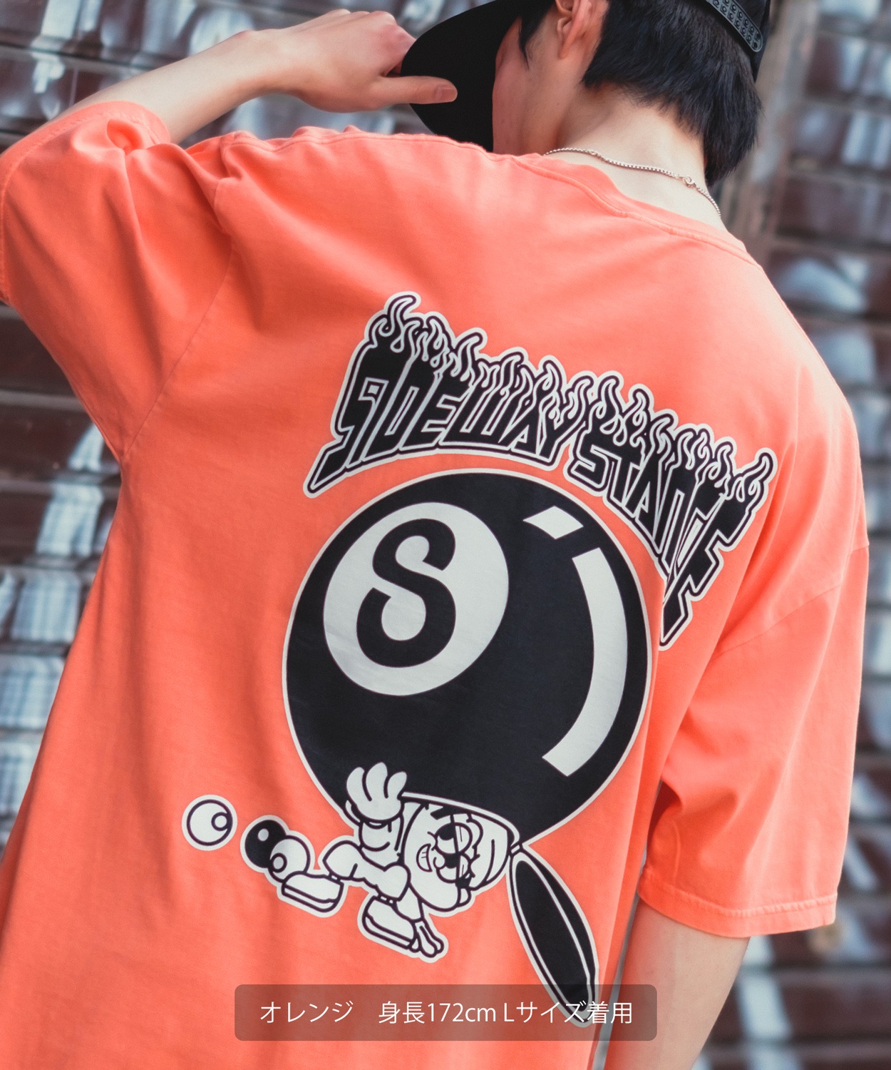 STUSSY Tシャツ Ｍサイズ オレンジ 半袖