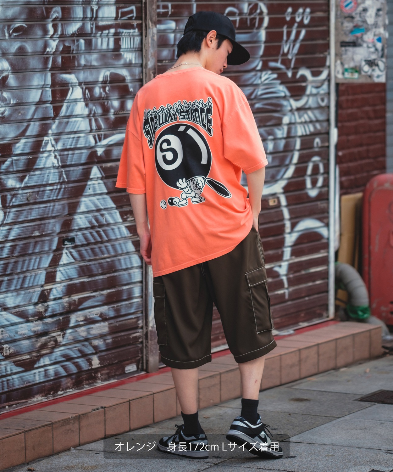 SIDEWAYSTANCE】半袖SボールピグメントTシャツ
