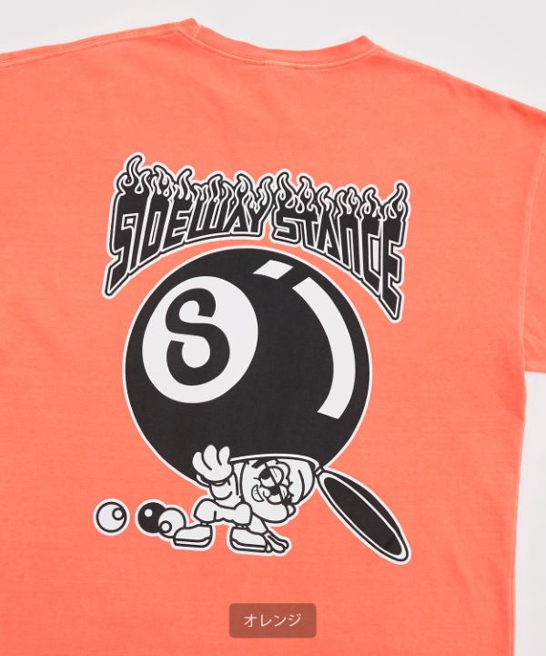 SIDEWAYSTANCE】半袖SボールピグメントTシャツ