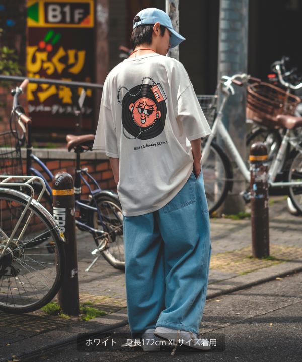 SIDEWAYSTANCE】半袖レコードプリントTシャツ