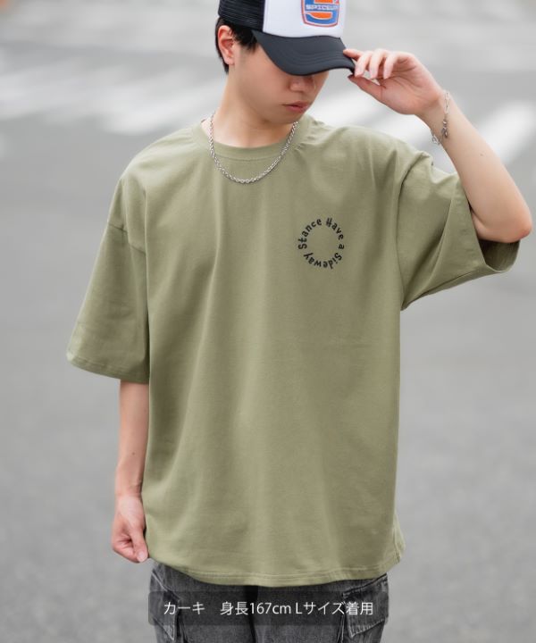 SIDEWAYSTANCE】半袖レコードプリントTシャツ