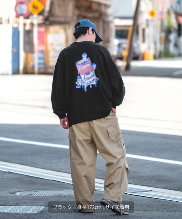 SIDEWAYSTANCE】スープ缶裏毛トレーナー