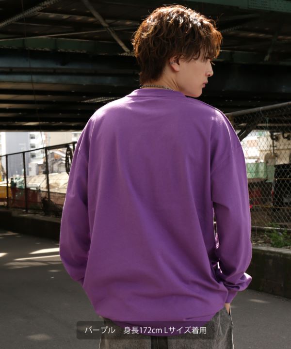 SIDEWAYSTANCE】ドリップロゴハート長袖Tシャツ