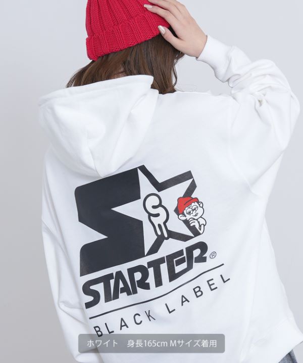 SIDEWAY STANCE×STARTER BLACK LABEL】コラボ裏毛スウェットプルパーカー