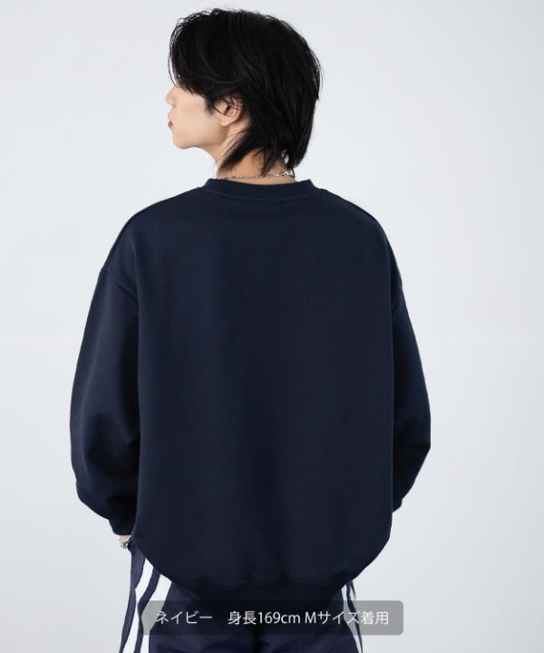 SIDEWAYSTANCE】ドリップロゴハート裏毛トレーナー