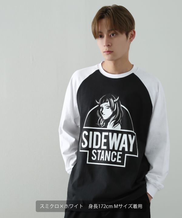 SIDEWAYSTANCE】ガール長袖ラグランTシャツ