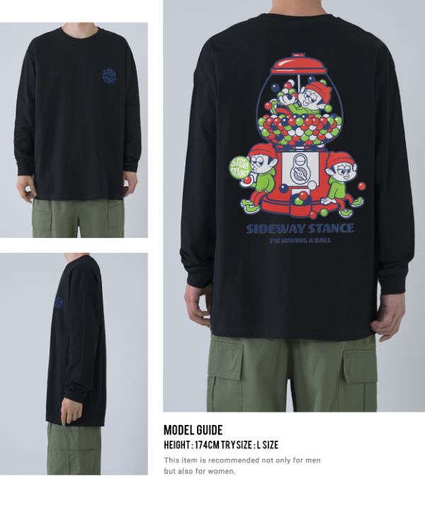 ユニークなデザインの長袖Tシャツ Champion チャンピオン ロンT メンズ 長袖Tシャツ プリント ロゴ