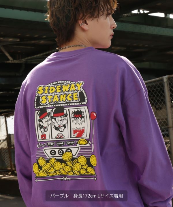SIDEWAYSTANCE】スロット長袖Tシャツ
