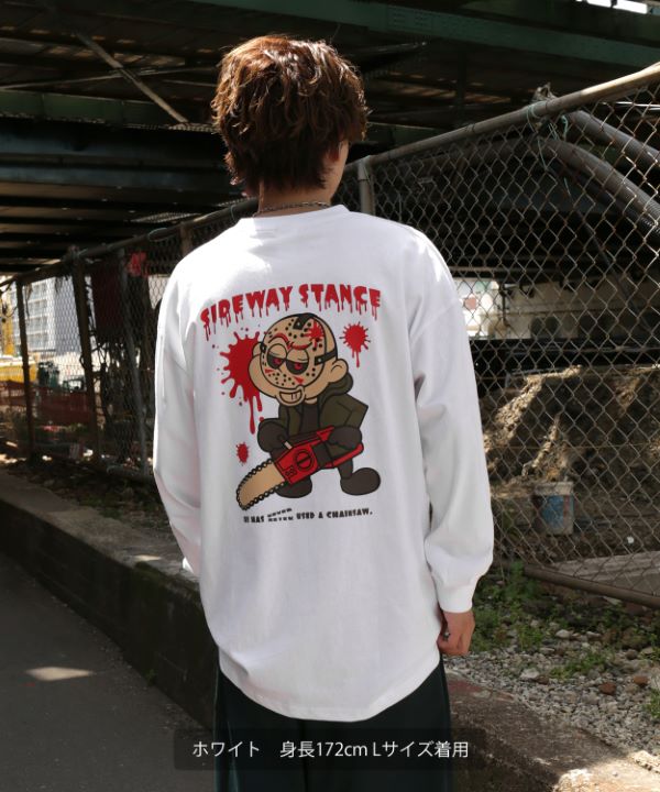 SIDEWAYSTANCE】チェーンソーボーイ長袖Tシャツ