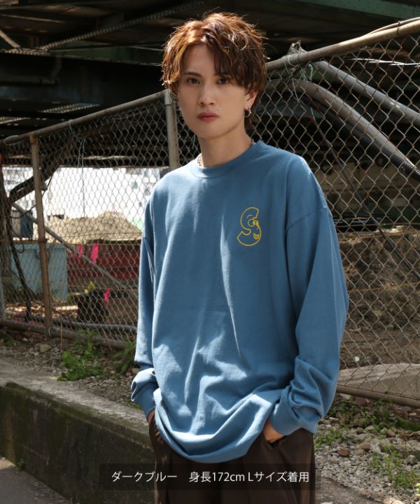 SIDEWAYSTANCE】フェイシャルロゴ長袖Tシャツ