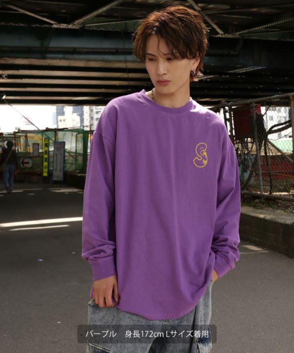 SIDEWAYSTANCE】フェイシャルロゴ長袖Tシャツ