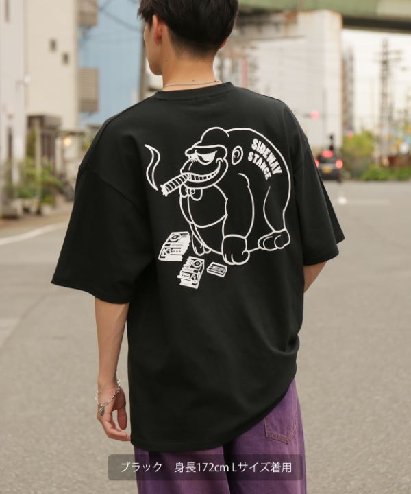SIDEWAYSTANCE】ブレークゴリラ半袖Tシャツ
