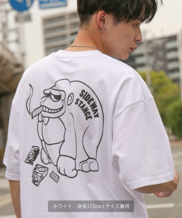 SIDEWAYSTANCE】ブレークゴリラ半袖Tシャツ