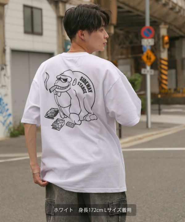 SIDEWAYSTANCE】ブレークゴリラ半袖Tシャツ