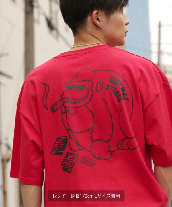 SIDEWAYSTANCE】ブレークゴリラ半袖Tシャツ