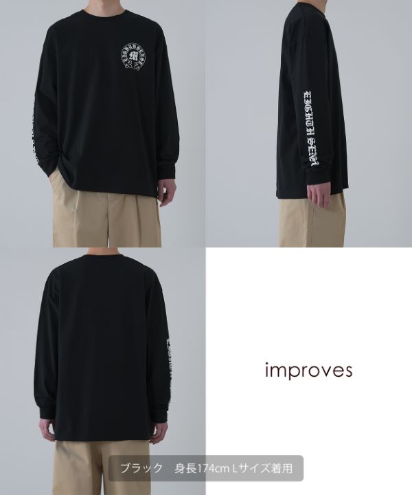 SIDEWAYSTANCE】アーチロゴ長袖Tシャツ